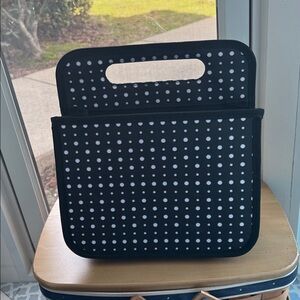 Thirty-One Double Duty Caddy Striped Tote in Ditty Dot